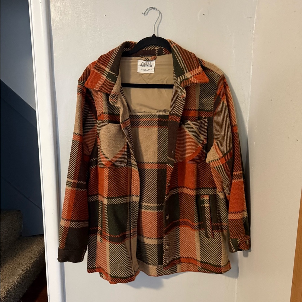 Ashley Outerwear Orange/Brown Shacket